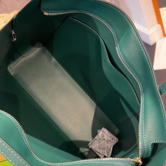 Kate Spade Cara Large Tote Monstera Leaves & Large Slim Bifold Wallet Cream Mult - Picture 14 of 16